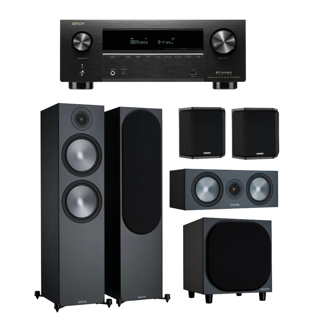 Monitor Audio Bronze 500 with Denon 2800 AVR 5.1 Audio system