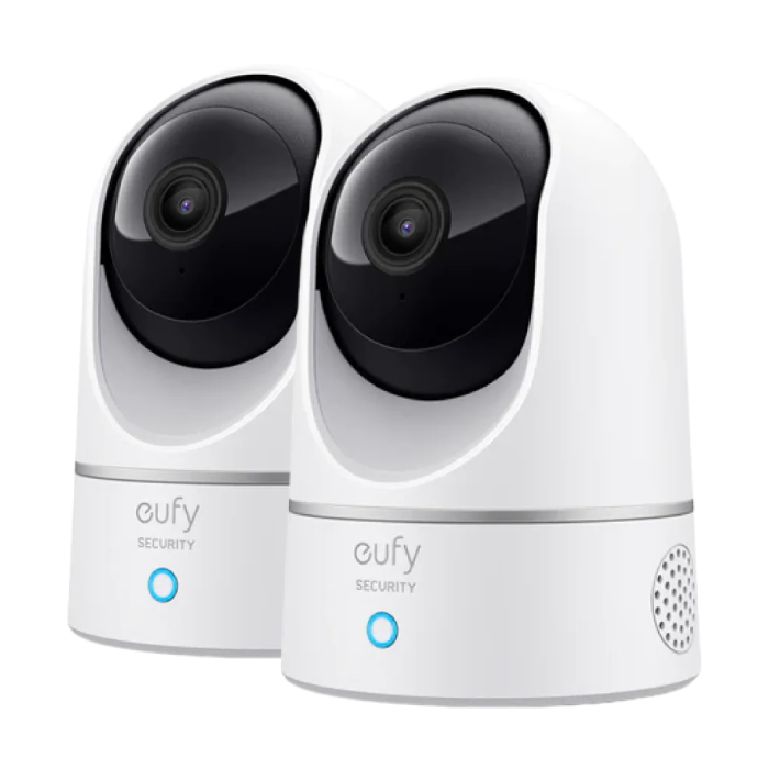 EUFY INDOOR CAM 2K PAN & TILT BUNDLE TWIN PACK
