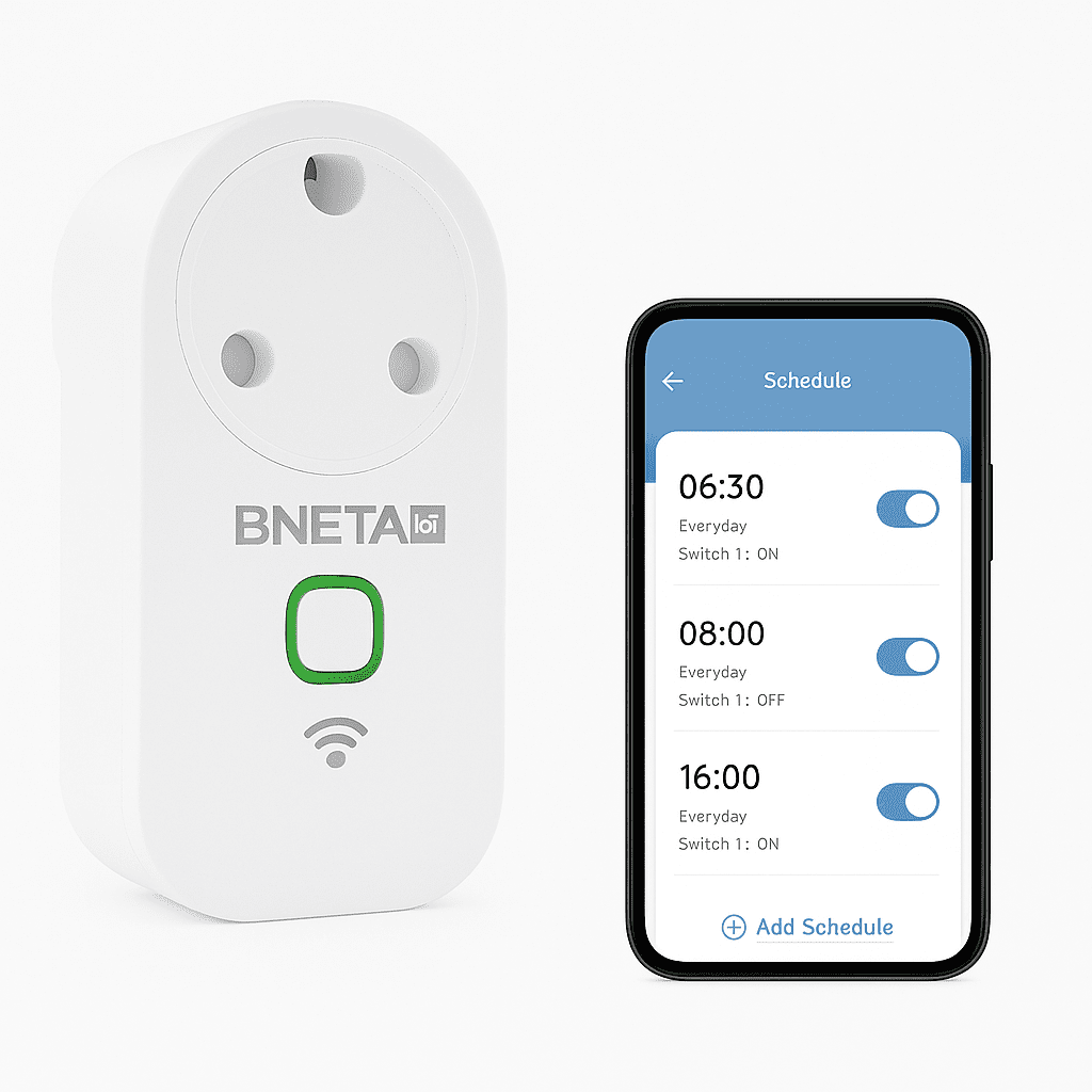 BNETA IoT Smart WiFi Plug – with Power Meter